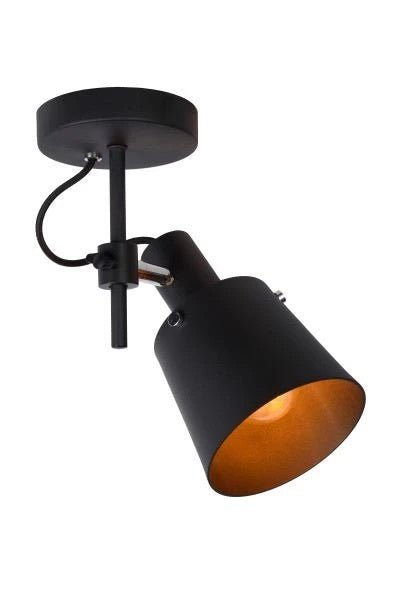Lucide quinny svart LED takspotlight 1xE27, IP20, 80 CRI, 220-240V