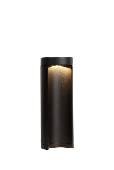 Lucide COMBO LED trädgårdspelarbelysning, 9W 3000K, IP54 Svart aluminium, 250mm modern utomhuspollare