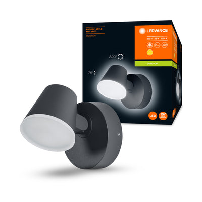 Ledvance ENDURA Style Midi Spot I LED vägglampa 13.5W 3000K 800 lumen IP44 mörkgrå utomhus