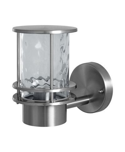 Ledvance ENDURA Classic Post Up E27 utomhus vägglampa, rostfritt stålhölje, klart glasdiffusor, IP44