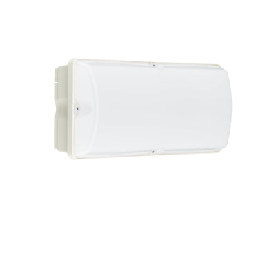 Philips Ledinaire Square vägglampa, LED 6W 4000K, 630 lumen, IP65 IK08, Vit polykarbonathus