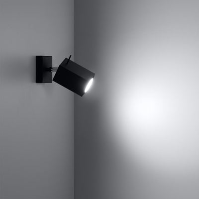 Sollux Lighting MERIDA vägglampa Svart, LED-kompatibel, Aluminium, IP20, 220-240V, CE RoHS-certifierad