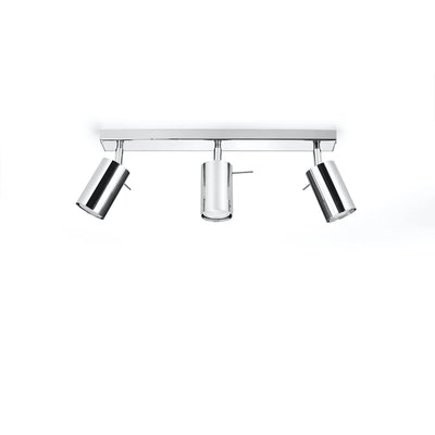 Sollux Lighting LED takspot kromring, 3x GU10, 220-240V, IP20, aluminium, CE RoHS