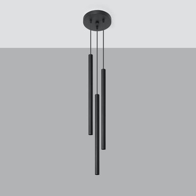 Sollux Lighting LED pendellampa Svart PASTELO, 3xG9 socklar, Aluminium, IP20, CE RoHS, 220-240V