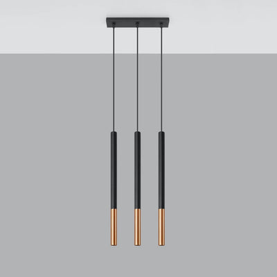 Sollux Lighting LED pendellampa MOZAICA Svart Koppar, 3xG9, 220-240V, IP20, Aluminium, CE RoHS