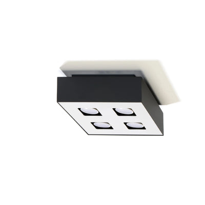 Sollux Lighting MONO 4 takspotlight Svart, LED-kompatibel, IP20, Aluminium, 220-240V, 4x35W max
