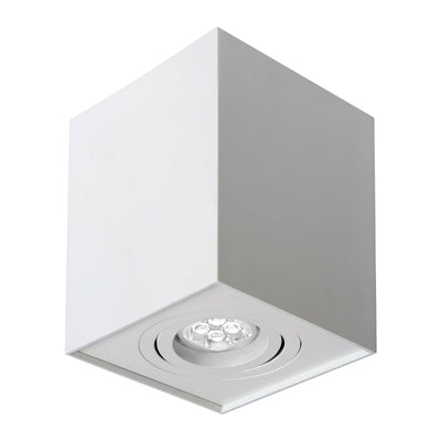 Spectrum CHLOE GU10 LED takspot, fyrkantig justerbar Vit IP20, 250V aluminiumhölje