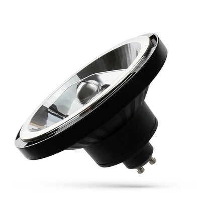 Spectrum LED AR111 GU10 12W 230V 4000K Neutralvit 1200 lumen 45° Strålvinkel Svart Hölje 5 Års Garanti