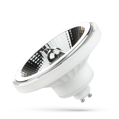 Spectrum LED AR111 GU10 230V 12W 4000K 1200 lumen 45° Neutralvit spotlight, Vit hölje, 5 års garanti