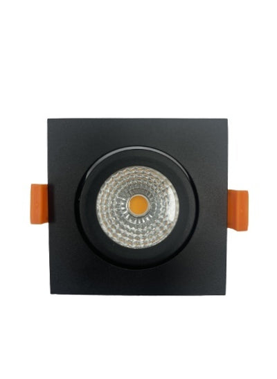 LCB LED infälld spotlight Svart fyrkantig 82mm 5W 500 lumen 2700K IP65 för badrum TRIAC dimbar 230V
