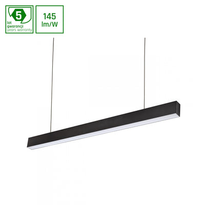 Spectrum allday inspire one 830 LED-rörlampa 30W svart, 3000K, 4350 lumen, 115° yt- eller hängarmatur