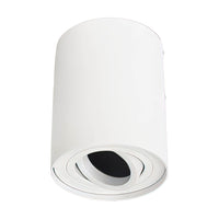 Spectrum LED takspotlight CHLOE GU10, utanpåliggande, Vit aluminium, IP20, lutningsbar, 250V