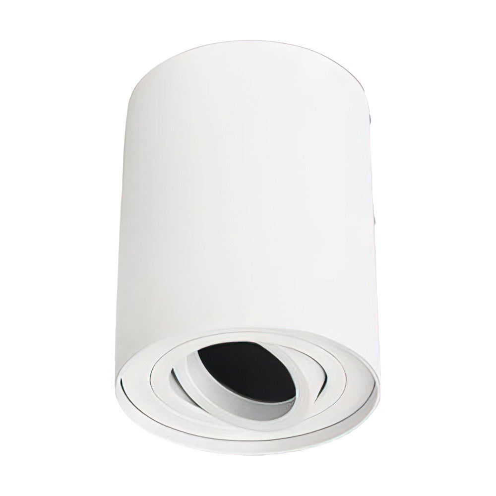 Spectrum LED takspotlight CHLOE GU10, utanpåliggande, Vit aluminium, IP20, lutningsbar, 250V