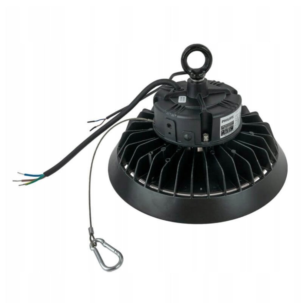 Tsong LED High Bay UFO 100W 15000 lumens 1-10V Dimmable 3000K CRI 80 Philips Chip IP20 CE RoHS Black