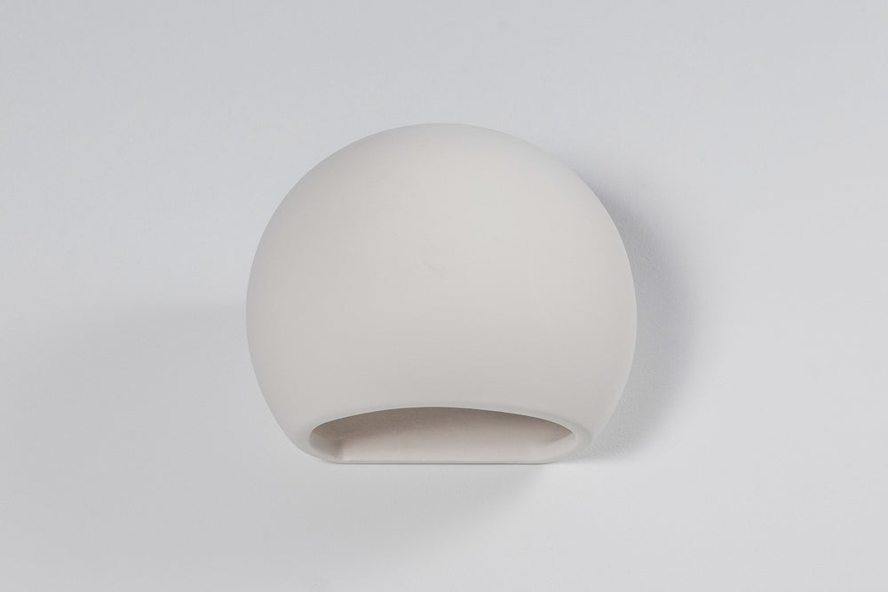 Sollux Lighting keramisk vägglampa glob vit E27-sockel 60W LED-kompatibel