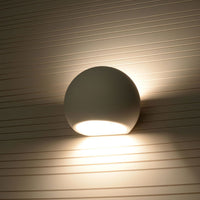 Sollux Lighting keramisk vägglampa glob vit E27-sockel 60W LED-kompatibel