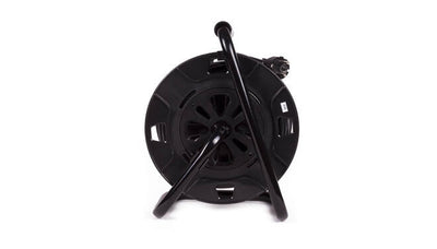 Technik kabelvinda 15m, 4-vägs jordad, 3x1.5mm² Svart, 220-240V, CE RoHS certifierad