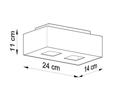 Sollux Lighting plafondspot mono 2 black LED lamp, 50W, 4000K, CRI 80-89, IP20
