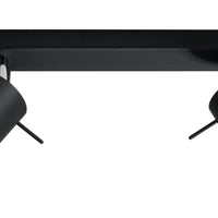 LED ceiling spotlight black ring with 2 x GU10 socket by Sollux Lighting