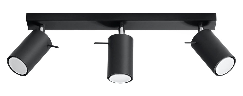 Sollux Lighting LED plafondspot zwart RING 3 x GU10 fitting, IP20, CE RoHS certified, 220-240V