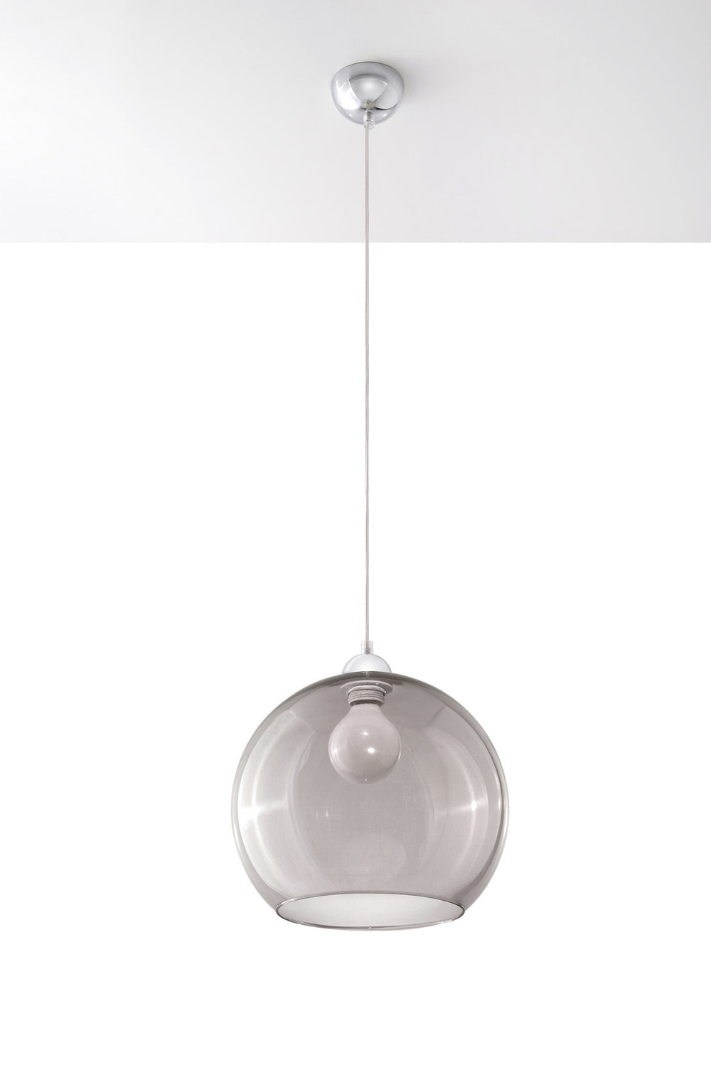 Sollux Lighting LED pendant lamp BALL graphite 50W IP20 aluminum steel