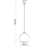 Sollux Lighting BALL LED hänglampa, IP20, 220-240V, max 50W, matt mässing i guldutförande