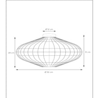 Lucide MAGALI taklampa, 1xE27, max 40W, skandinavisk rotting och metall, Ø56cm, IP20, Naturlig finish