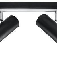 Sollux LED ceiling spotlight black silver DIREZIONE with GU10