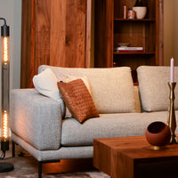 Lucide CALIXT golvlampa, 2xE27 socklar, 220-240V, dimbar, Svart metall, modern design, IP20, 1300mm höjd