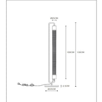 Lucide CALIXT golvlampa, 2xE27 socklar, 220-240V, dimbar, Svart metall, modern design, IP20, 1300mm höjd