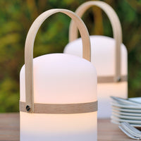 Lucide JOE rechargeable LED table lamp IP44 White, 3W dim to warm 2800K-3200K, USB charging, indoor outdoor use