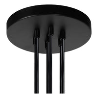 Lucide FIX modern hanging light, 7xE27 sockets, Black round metal design, adjustable height, IP20, 220-240V