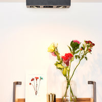 Lucide XIRAX LED ceiling spotlight, 3x5W GU10, dim to warm 2200K-3000K, IP20, Sand Black aluminum