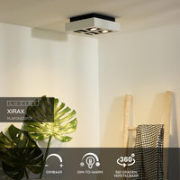 Lucide XIRAX LED takspotlight, 4x5W GU10, dim to warm 2200K-3000K, IP20, fyrkantig Vit aluminium