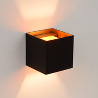 Lucide XIO LED vägglampa dimbar G9 1x4W 2700K justerbar ljusvinkel Svart modern fyrkantig design