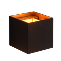 Lucide XIO LED vägglampa dimbar G9 1x4W 2700K justerbar ljusvinkel Svart modern fyrkantig design