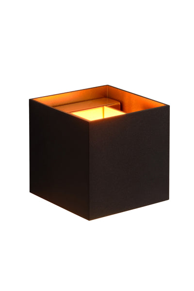 Lucide XIO LED vägglampa dimbar G9 1x4W 2700K justerbar ljusvinkel Svart modern fyrkantig design