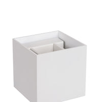 Lucide XIO LED vägglampa, dimbar G9 4W 2700K, justerbar ljusvinkel, fyrkantig aluminium Vit, IP20