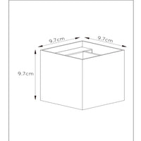Lucide XIO LED vägglampa, dimbar G9 4W 2700K, justerbar ljusvinkel, fyrkantig aluminium Vit, IP20