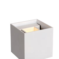 Lucide XIO LED vägglampa, dimbar G9 4W 2700K, justerbar ljusvinkel, fyrkantig aluminium Vit, IP20