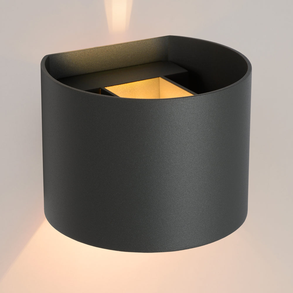 Lucide XIO LED vägglampa, dimbar G9 3.5W 2700K, justerbar ljusvinkel, Mörkgrå modern aluminium