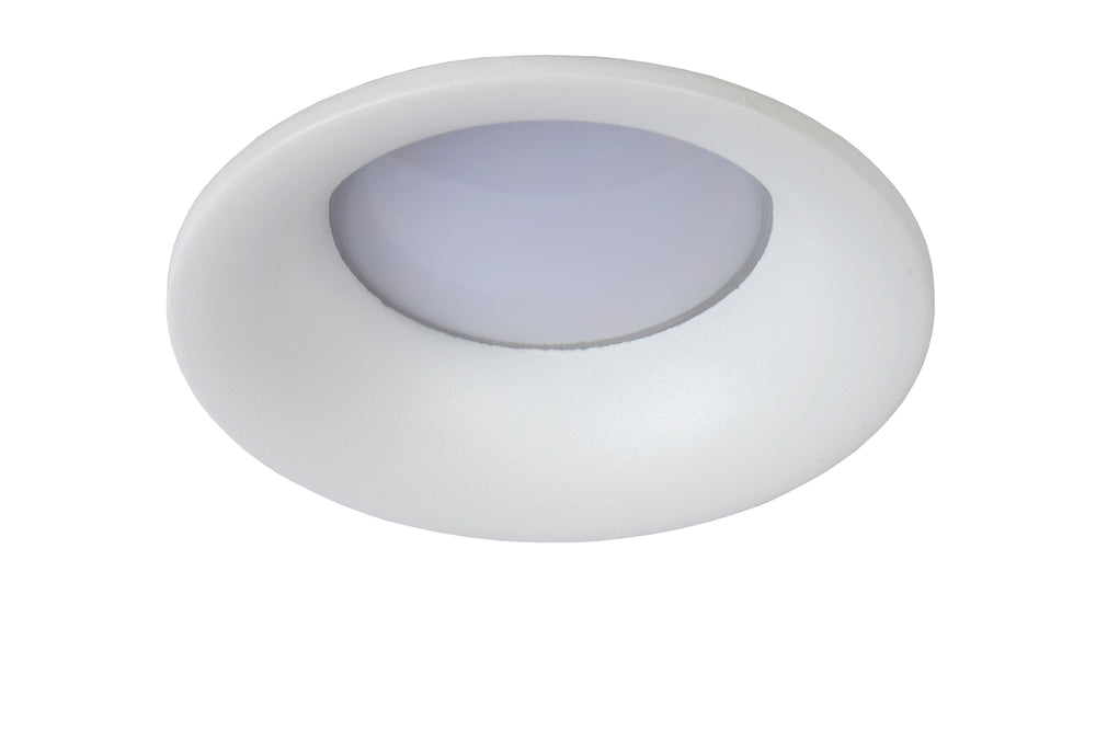 Lucide ZIVA LED infälld badrums-spotlight, GU10-sockel, IP44, rund aluminium, Sandvit, Ø84mm