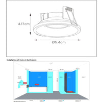 Lucide ZIVA LED infälld badrums-spotlight, GU10-sockel, IP44, rund aluminium, Sandvit, Ø84mm