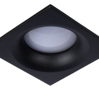 Lucide ZIVA infälld LED-spot Sand Black, 1xGU10, IP44 badrumsbelysning, fyrkantig aluminium 85x85mm