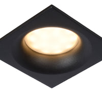 Lucide ZIVA infälld LED-spot Sand Black, 1xGU10, IP44 badrumsbelysning, fyrkantig aluminium 85x85mm