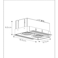 Lucide TRIMLESS recessed spotlight 2xGU10 Black, aluminium housing, IP20, dimmable, 220-240V