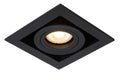 Lucide CHIMNEY recessed LED spotlight, 1xGU10, dimmable, 50W max, 220-240V, IP20, Black aluminium