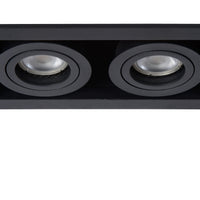 Lucide CHIMNEY infälld spotlight 2xGU10 Sand Black Aluminium IP20 220-240V 205x115mm modern design