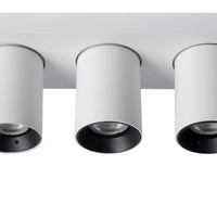 Lucide NIGEL LED takspotlight, 3x5W GU10 dim to warm 2200K-3000K, justerbar aluminium Vit, IP20