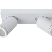 Lucide TAYLOR LED badrumstakspotlight, 2x5W GU10, 2200K-3000K dim to warm, IP44 Sandvit